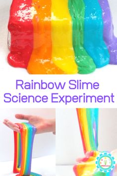 rainbow slime science experiment for kids to learn how to use it in the classroom