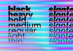 two different type of font that appear to be made with the same colors and shapes