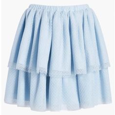 Very Cute Brand New With Tags. Fits Xs To Small. Pool Skirt, Baby Blue Skirt, Egg Freezing, Tulle Mini Skirt, Hill House Home, Tiered Tulle Skirt, Loose Skirt, Tiered Mini Skirt, Linen Crop Top