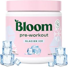 Bloom Nutrition Pre Workout Powder, Amino Energy with Beta Alanine, Ginseng & L Tyrosine, Natural Caffeine Powder from Green Tea Extract, Sugar Free and Keto Friendly Drink Mix (Glacier Ice) Bloom Pre Workout, Low Intensity Workout