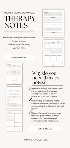 Our pre and post therapy notes are great tools for anyone who wants to track their progress in therapy sessions. Whether you're seeing a therapist for the first time or have been in therapy for a while, these notes are designed to help you get the most out of your sessions. Organisation, Occupational Therapy Notes Template, Writing Therapy Progress Notes, Pre And Post Therapy Notes, Pre Therapy Notes, Therapy Notes Journal, Therapy Preparation, Post Therapy Notes, Therapy Notes Template