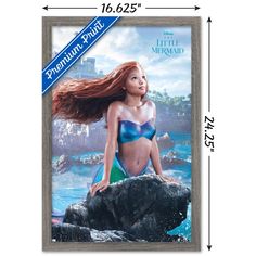 the little mermaid movie poster with measurements