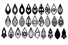 Shrink Crafts, Teardrop Template, Earrings Template, Cricut Jewelry, Vinyle Cricut, Diy Leather Earrings, Earrings Svg, Shrink Art, 3d Pen