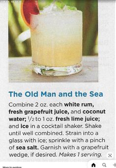 the old man and the sea cocktail recipe