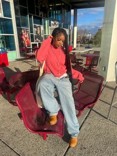 streetwear, timbs, timberlands, baggy jeans, cross, necklace, boho island twists, island twists, fit, black girl, fit check, pink hoodie, 90s fashion Pink Timberlands Outfit, Timbs Outfits, Timberland Outfit, Pink Timberlands, Timberlands, Pink Fits, Necklace Boho, Pink Hoodie