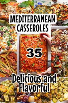 the cover of mediterranean casseroles 35 delicious and flavorful