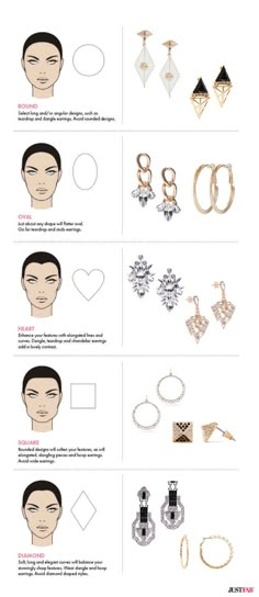 Choose earrings that work best with your face shape. Includes 41 fashion tips and pictures