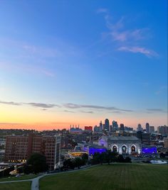 Sunset Kansas City Missouri city skyline Kansas City Kansas