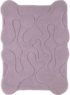 a purple rug with wavy lines on it