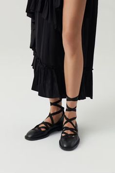 Lace Up Ballet Flats Black - Chylak Lace Up Ballet Flats, Ballet Flats Black, The Ballet, Pointe Shoes, Black Ballet Flats, Cat Girl, Ballet Flat, Ankle Straps, Lolita Fashion