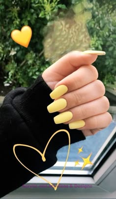 Acrylic Nails Yellow, Summer Nails Designs, Trendy Summer Nails, Yellow Nail Art, Yellow Nail, Nails Yellow, Tropical Nails, Nail Design Inspiration, Bright Nails