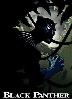 the black panther movie poster with an evil looking man holding a knife in his hand