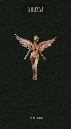 the cover to nirvana's album in utero, which features an angel with wings