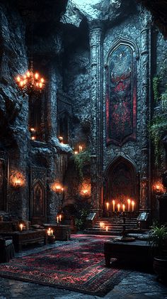 Gothic Foyer Ideas: Dark Elegance with Candlelit Chandeliers Gothic Foyer, Vampire Home Decor, Gothic Landscape, Foyer Ideas