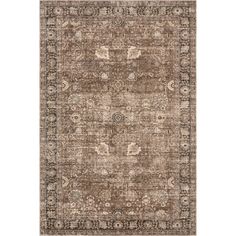 an area rug with brown and beige colors