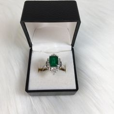 Emerald Stone Have Noticeable Cracks And Chips. Emerald Stone Is 2ct And 0.30ct Diamonds. Metal Is Pt900 Which Is Platinum. The Platinum Ring Have Some Scratches And Scuffles Throughout. Beautiful Ring! Size 7. Comes With Generic Box. Please Review All Photos As It Is Part Of The Description. Ask Questions If Any. All Sales Are Final. No Returns And No Exchange. Thank You And Happy Poshing! Platinum Diamond Rings, Emerald Stone, Platinum Ring, Womens Jewelry Rings, Product Description, Beautiful Rings, Emerald, Platinum, Women Jewelry