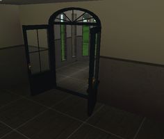 an open door leading to another room