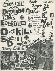 an advertisement for social disorgantion at the rock and roll hall in san francisco, california