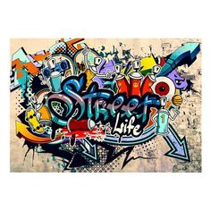 the word street life written in graffiti on a wall