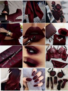 Burgundy Pallet, Oxblood Nails, Wine Red Hair Color, Maquillage Kylie Jenner, Peach Diamond, Blood Red Hair, Camo Nails, Makeup Purple, Wine Red Hair