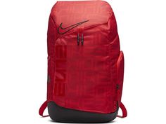 Nike Hoops Elite Pro All Over Print Backpack - Backpack Bags : University Red/Black/Black : With a bold, allover print, Nike takes your game to the next level with the Hoops Elite Pro Backpack. Large main compartment for spacious storage. Nike Quad Zip System offers easy access to your gear from all angles. Water-resistant bottom provides a durable exterior. Mesh wet/dry sleeve holds up to a size 15 shoe. Zip pockets for valuables at side and top. Vented wet/dry compartment allows you to store y Backpack Free, Sports Equipment, Sport Outfits, Backpack Bags, All Over Print, Easy Access, Next Level, Zip Pockets, Black And Red