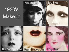 essentials to 1920s makeup source- coleyyyful.blogspot.com 1920's Makeup, Flapper Makeup, 1920s Hair