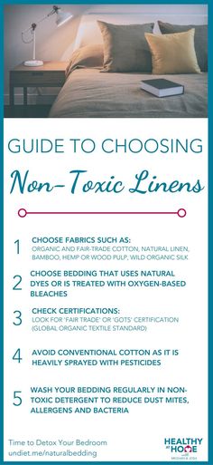 the guide to choosing non - texic linens for bedding and decorating