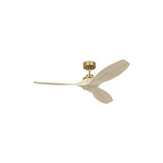 Collins Indoor / Outdoor Coastal Ceiling Fan in Brushed Brass/Washed White Oak (52-Inch). Coastal Ceiling, Coastal Ceiling Fan, Collins Design, Decorating 101, Outdoor Ceiling, Weathered Oak, Outdoor Ceiling Fans, Brushed Steel, Smart Design