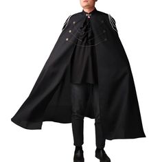 Men Women Halloween Gothic Medieval Party Punk Cosplay Military Black Knight Viking Pirate Cloak Red Cape Costume, King Cape, Witch Cloak, Punk Cosplay, Medieval Cloak, Men Costume, Medieval Party, Black Cloak