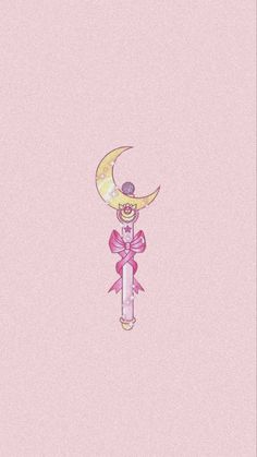 a pink background with a drawing of a girl on the moon and stars above her head