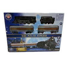 the polar express train set in its box