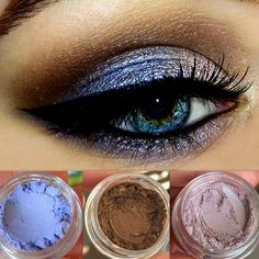 Get This Look Trio- All Natural, Vegan Eyeshadow and Eyeliner Makeup. Cruelty Free. Hypoallergenic Eye Makeup, Eyeshadow And Eyeliner, Amazing Wedding Makeup, Eye Makeup Eyeshadow, Behind Blue Eyes, Wedding Makeup Tips, Hooded Eye Makeup, Eyeliner Makeup, Mineral Eyeshadow