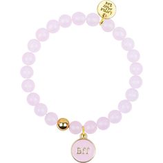 Let your wrist game shine with this little band of awesomeness. Pink semi-precious gemstone bracelet accompanied by a colorful BFF charm is the perfect way to show off your unique style and personality. Made with love in CA from super comfy materials, these bracelets are the ultimate accessory for school, playdates, and everything in between. | Little Miss Zoe | Gemstone Bracelet w/ BFF Enamel Charm, (Pink, One Size) | Maisonette collects the best children’s products from around the world (unlike Zulily, Etsy, The Tot, Farfetch Kids, Childrensalon, Crate and Kids, Kohls, Wayfair, Buy Buy Baby, Nordstroms, Mini Boden, J.Crew Factory, or PotteryBarn Kids), creating a curated shopping experience for you. Think of us as your shortcut to fashion for litte ones! Baby Charm Bracelet, Potterybarn Kids, Wrist Game, Girl Bracelets, Childrens Jewelry, Shop Jewelry, Buy Buy, Buy Buy Baby, Enamel Charms