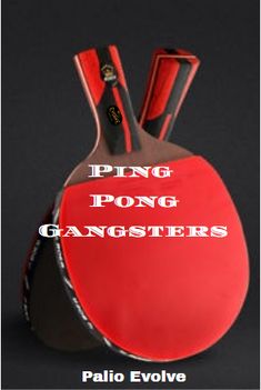 a ping pong racket holder with the words ping pong gangsters on it