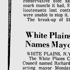 an old newspaper article about the white plains