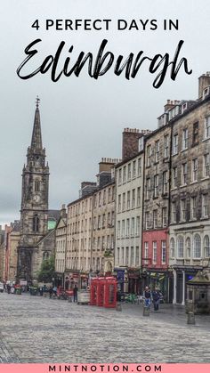 4 Days in Edinburgh - Perfect Edinburgh Itinerary for First-Timers Things To Do In Edinburgh, Visit Edinburgh, United Kingdom Travel, Backpacking Europe, Edinburgh Castle, Voyage Europe, Text Overlay