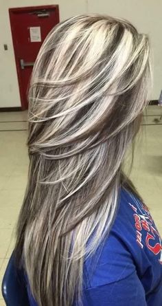 Highlights, Lowlights, Layers Color Gray Hair, Gray Hair Cuts, Grey Hair Styles For Women, Hair Gray, Blending Gray Hair