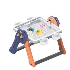 an infant's play table with toys on it