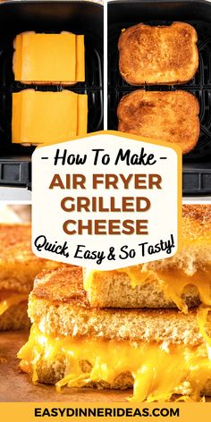 how to make air fryer grilled cheese quick easy and so tasty for lunch