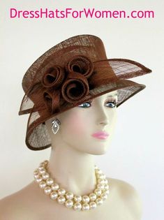 Sinamay Straw Fashion Hat For Women Church Lady Hats Classy, Tea Hat, Church Dresses For Women, Church Lady Hats, Ladies Dress Hats, Classy Hats, Dressy Hats, Tea Hats, Royal Ascot Hats