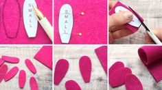 step by step instructions on how to make felt hearts