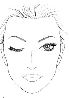 Make Up Template Face, Face For Makeup Drawing, Makeup Template, Mac Face Charts, Blank Face, Make Up Designs