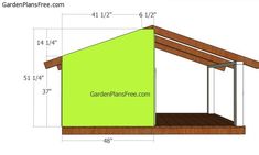 a shed with the measurements for it to be built