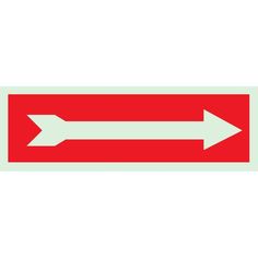 a red and white arrow sign pointing to the left with an arrow pointing right on it