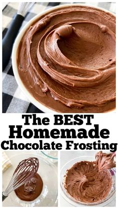 the best homemade chocolate frosting recipe is made with only 3 ingredients and it's so easy to make