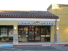 a store front with the words nothing bundt cakes on it