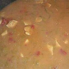 the soup is prepared and ready to be cooked in the pot or oven for consumption