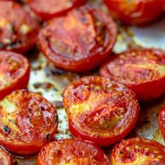 Roasting Tomatoes In Oven, Roasted Tomatoes Oven, Roasted Tomato Recipes, Vegetarian Lentil Soup, Tomatoes Roasted, Kung Pao Chicken Recipe, Oven Roasted Tomatoes, Fresh Tomato Recipes, Rice And Chicken