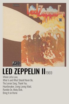 the led zepplin album cover with an image of people standing in front of it