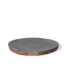 a round concrete plate on a white background